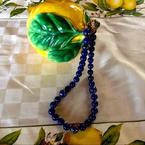 🆕Lapis lazuli necklace with global accents